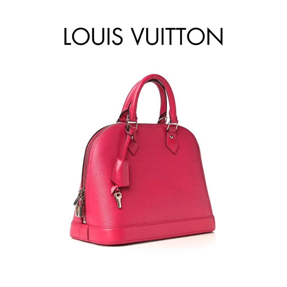 Louis Vuitton Epi Alma MM Fuchsia Top Handle Bag
